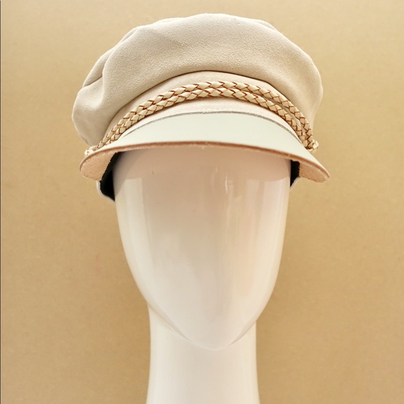 Free People x Brixton Kayla Leather Lieutenant Hat - Picture 2 of 6
